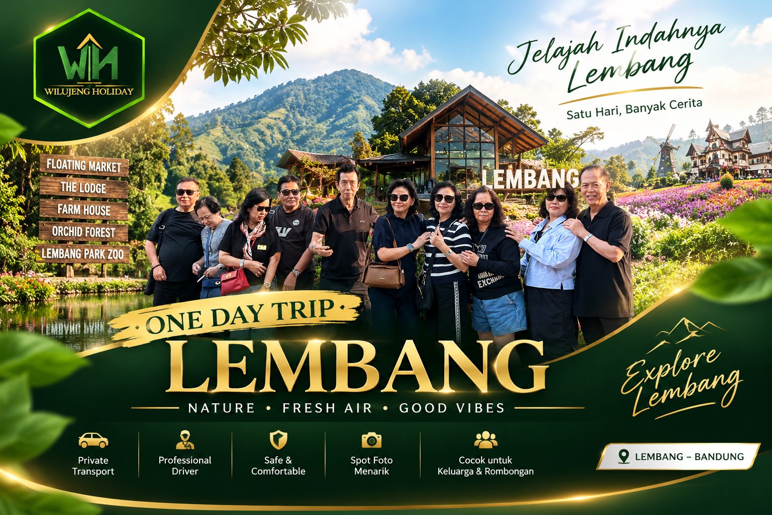 Paket one day trip Lembang bersama Wilujeng Holiday